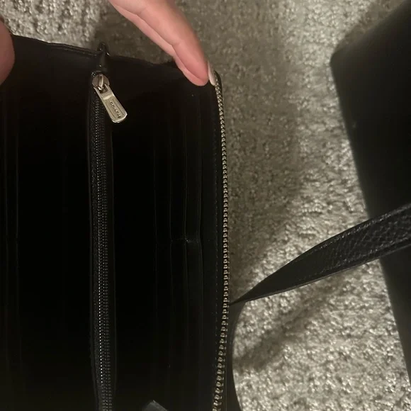 Coach Black Tote Bag with Red Interior - Picture 5 of 6